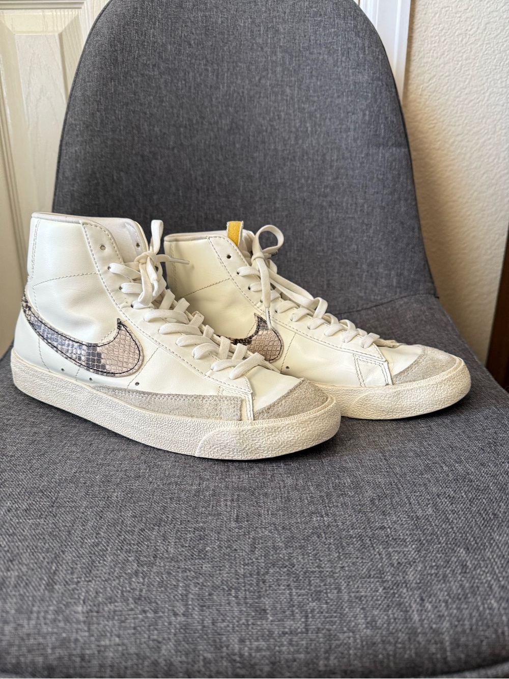 Nike Women's High-Top Blazers with Snake-Print Swoosh